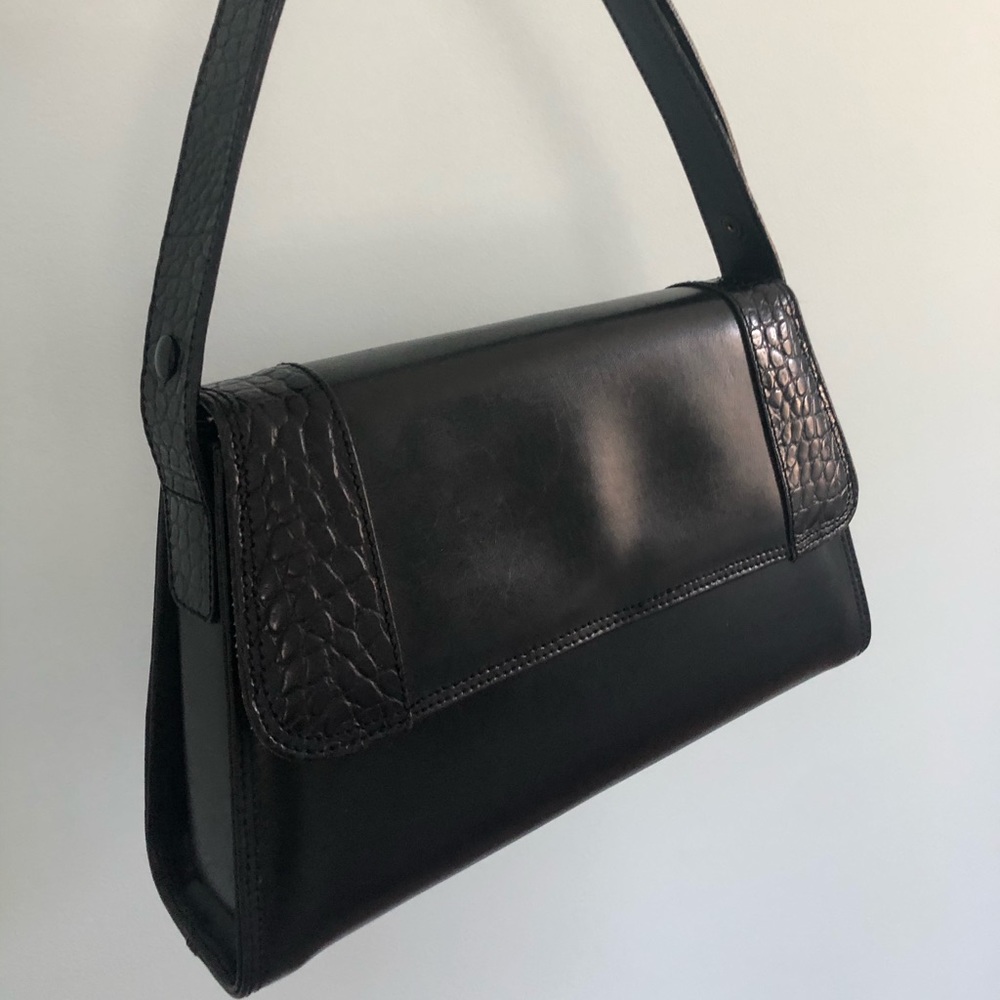 Genuine Leather Black Bag Made in Italy